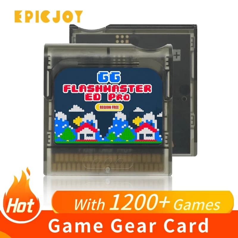 2025 Nuovo 1200 in 1 Game Gear FlashMaster Carrello di gioco GG Pro + Cartuccia di gioco con scheda TF 8G per console Sega Game Gear GG