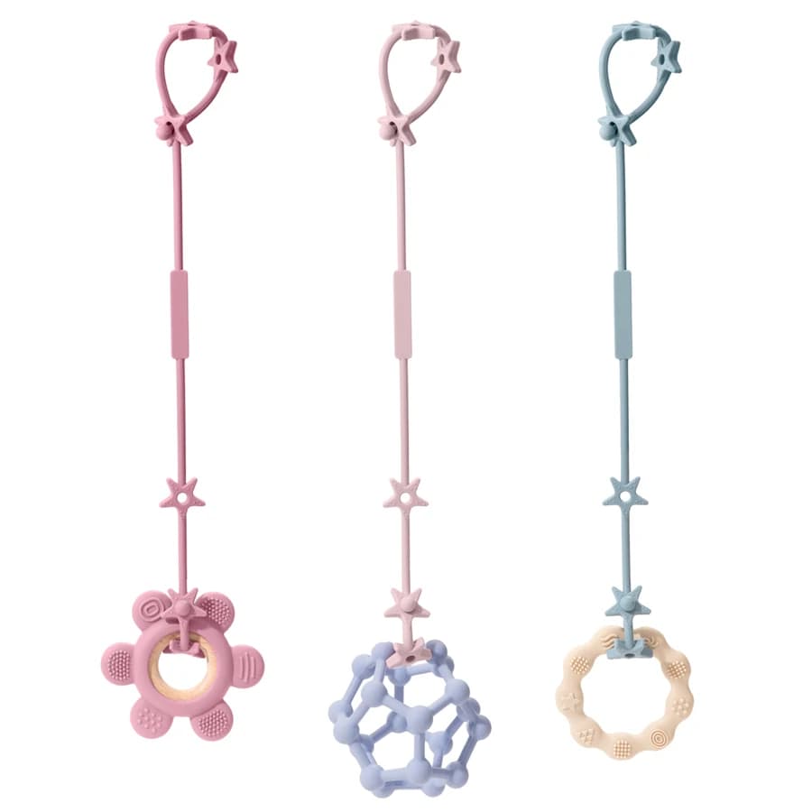 Colore bambini Silicone ciuccio Clip catena bambini ciuccio supporto per capezzolo Clip giocattolo per la dentizione supporto per ciondolo succhietto accessori per passeggino