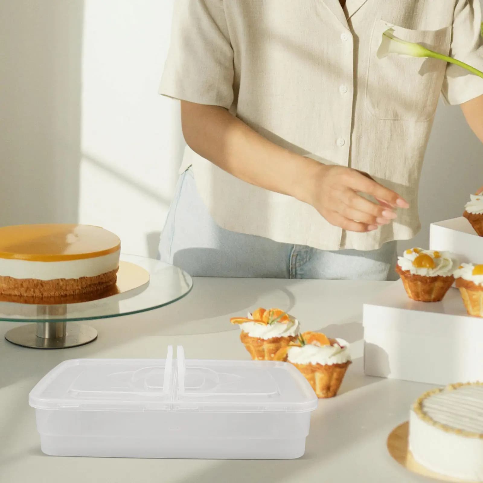 Reusable Pizza Dough Proofing Box Stackable Design with Tight-Fit Lid and Comfort Handle Ideal for Sourdough Bread Making