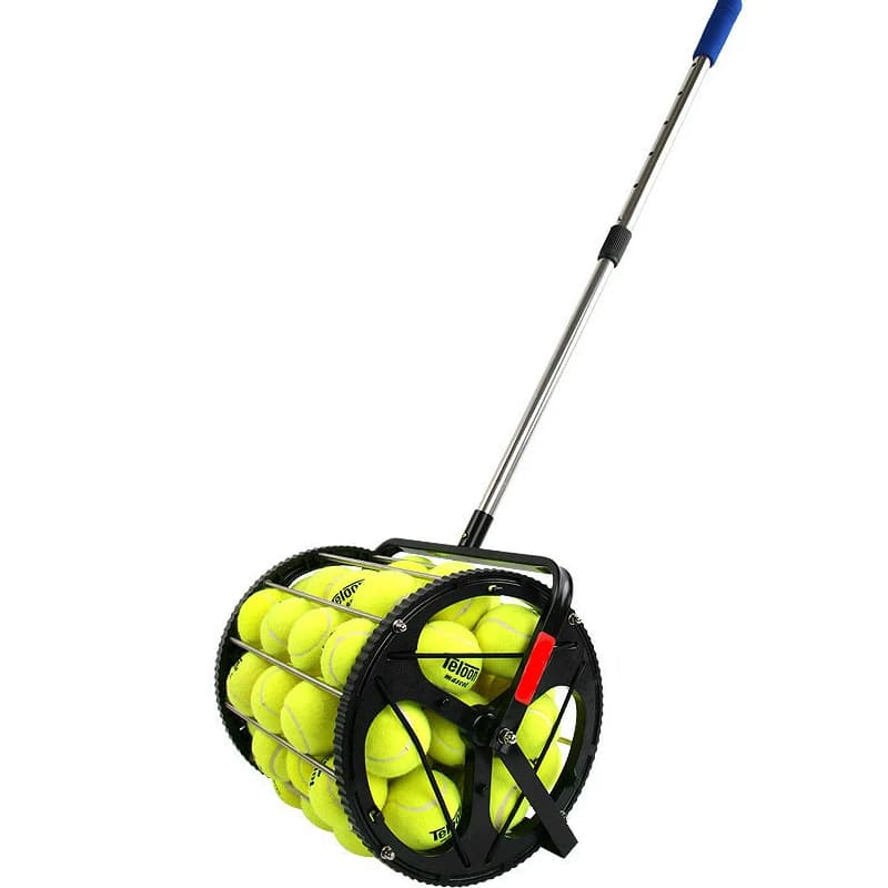 Raccoglitore di palline da tennis retrattile Attrezzatura da allenamento per collezionisti di reti da 360 gradi