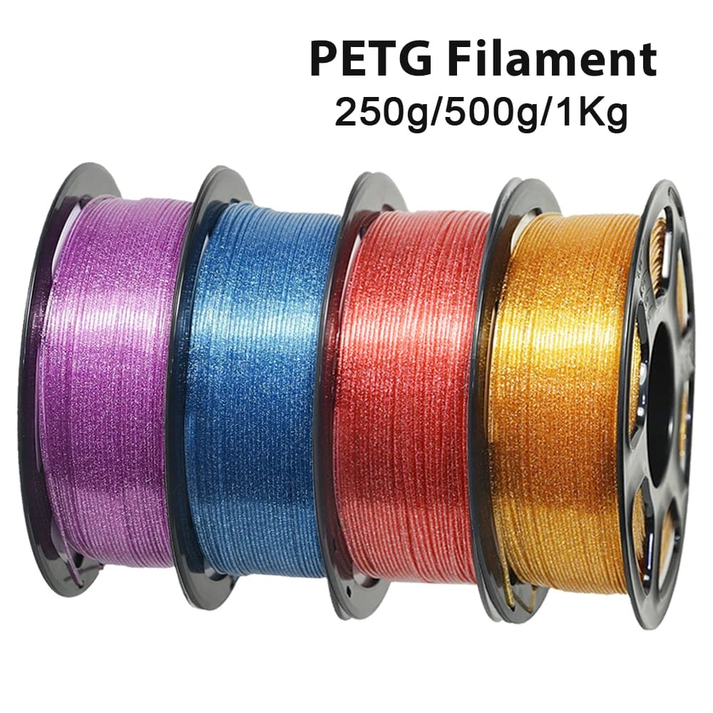 250g 500g 1Kg PETG Flash Transparent Blue Filament 3D Printer 1.75MM petg Green Purple Flash For 3D Printer Material