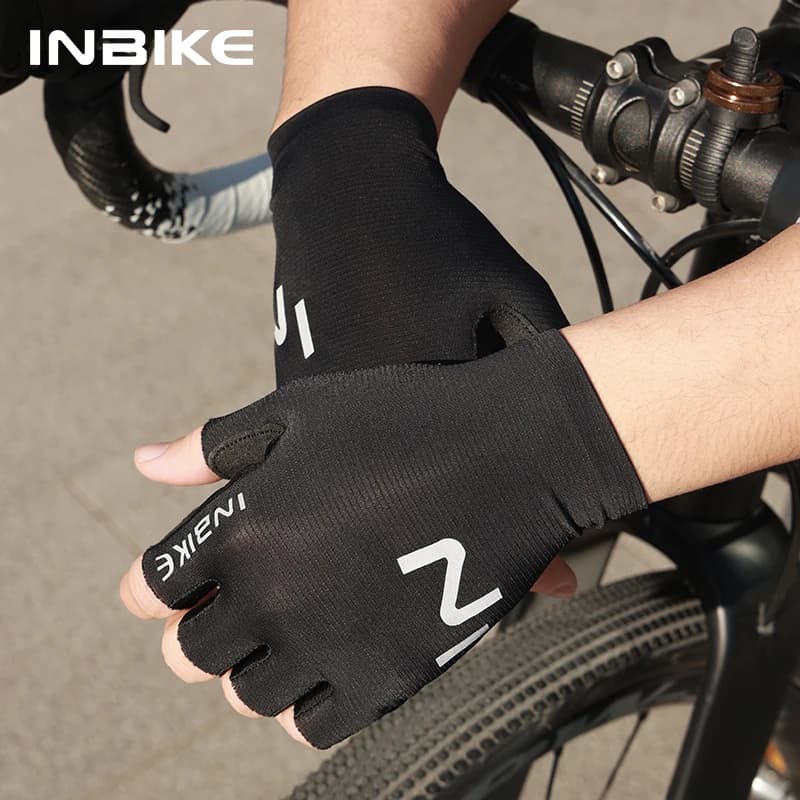 INBIKE cycling gloves with half fingers for men and women, breathable, with wrist protection, padded, for bicycle driving