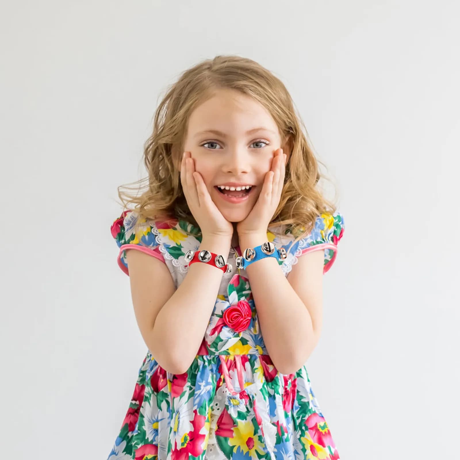 6 Pezzi Campanelli da Polso per Bambini con Fasce Regolabili, Campanelli Musicali da Agitare con le Mani per Spettacoli di Danza, Integrazione Sensoriale, Educazione Precoce