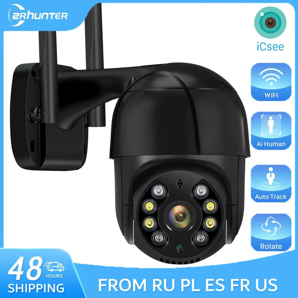 IP camera PTZ 4K 8MP HD 5MP security camera WiFi Wireless external 2MP night vision P2P CCTV video surveillance 3MP ICSEE Cam