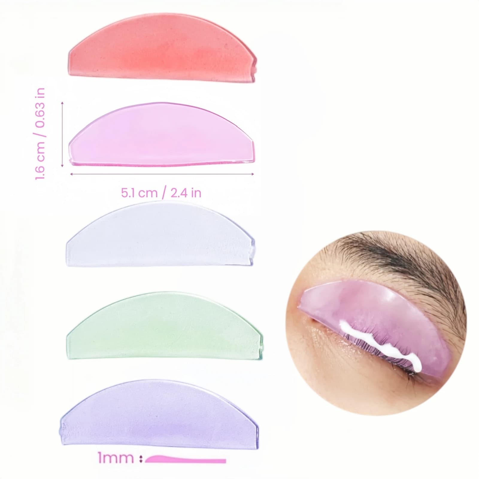 PERMANY 2PC Silicone Lash Perm Pad Softening Eyelash Lift 3D Self-adhesive 3D Folder Accessories Makeup Tool