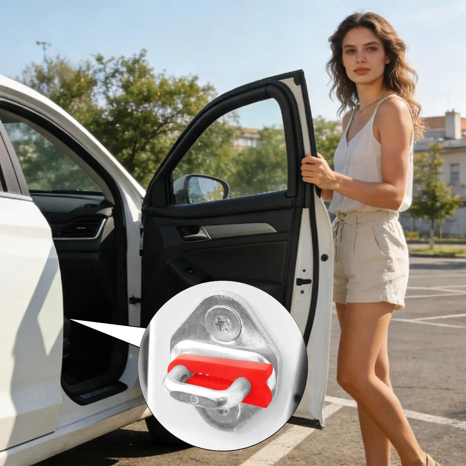 Cuscinetti Ammortizzanti per Portiere Auto, Set da 4 Pezzi, Cuscinetti in Silicone per Blocco Porta, Tampone Antirumore