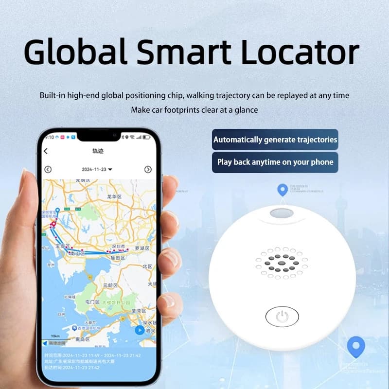 Localizzatore GPS globale iOS Android Monitoraggio in tempo reale Mini localizzatore Batteria a lunga durata Dispositivo anti-perdita Borsa da viaggio per auto per bambini 2025