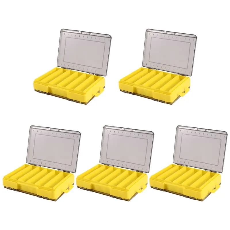 ABVB-High Strength Double Face Fishing Box 5 Pieces Bearing Parts Enchantment Hook Box Fishing Equipment Accessories Box
