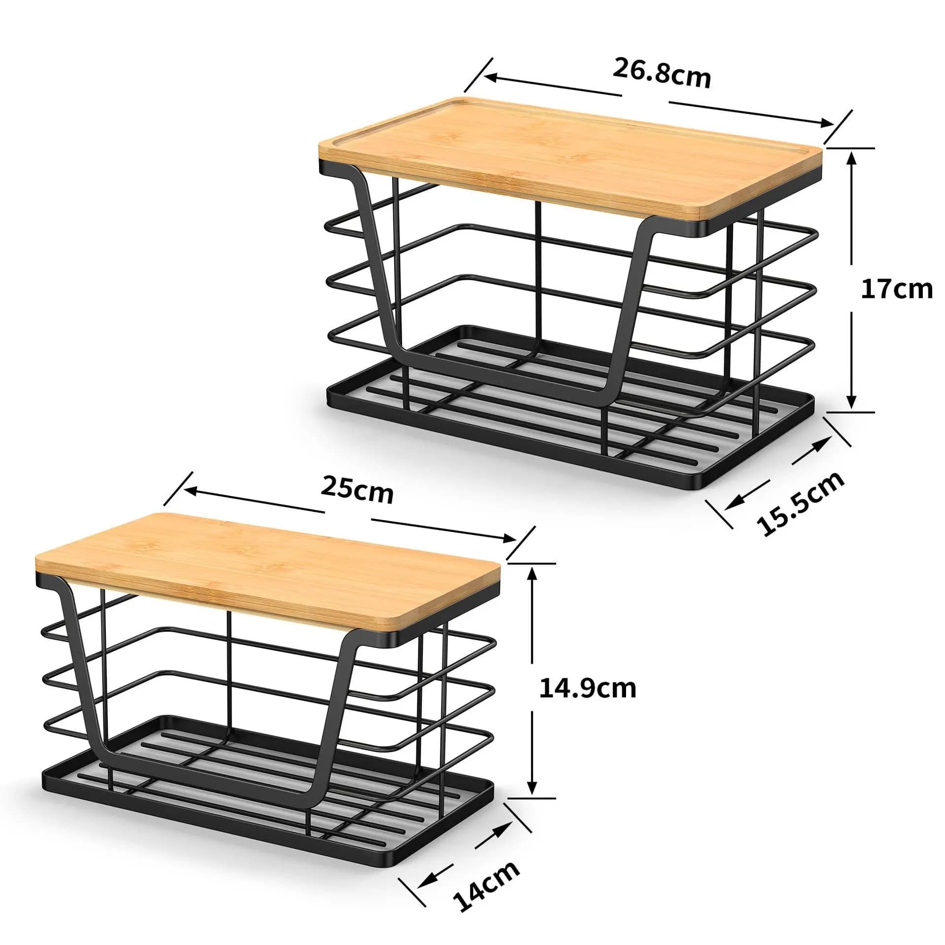 New metal trash bag holder, kitchen basket, fruit and spices, separator without drilling