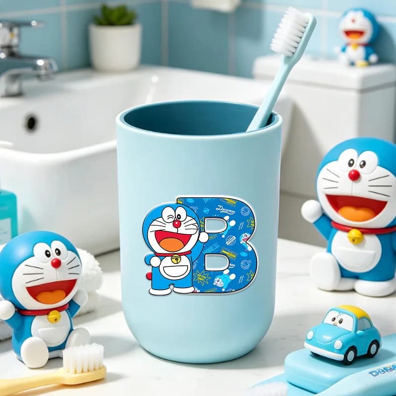Doraemons Series Portable Wash Tooth Cup Travel Toothbrush Holder Multifunction Washing Water Mug Bathroom Supplie Birthday Gift