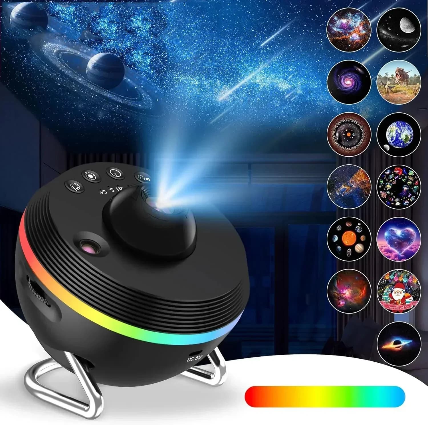 Proiettore di stelle Galaxy Star 13 in 1 HD Planetario con lampada notturna RGB per decorare la camera da letto, regalo per bambini