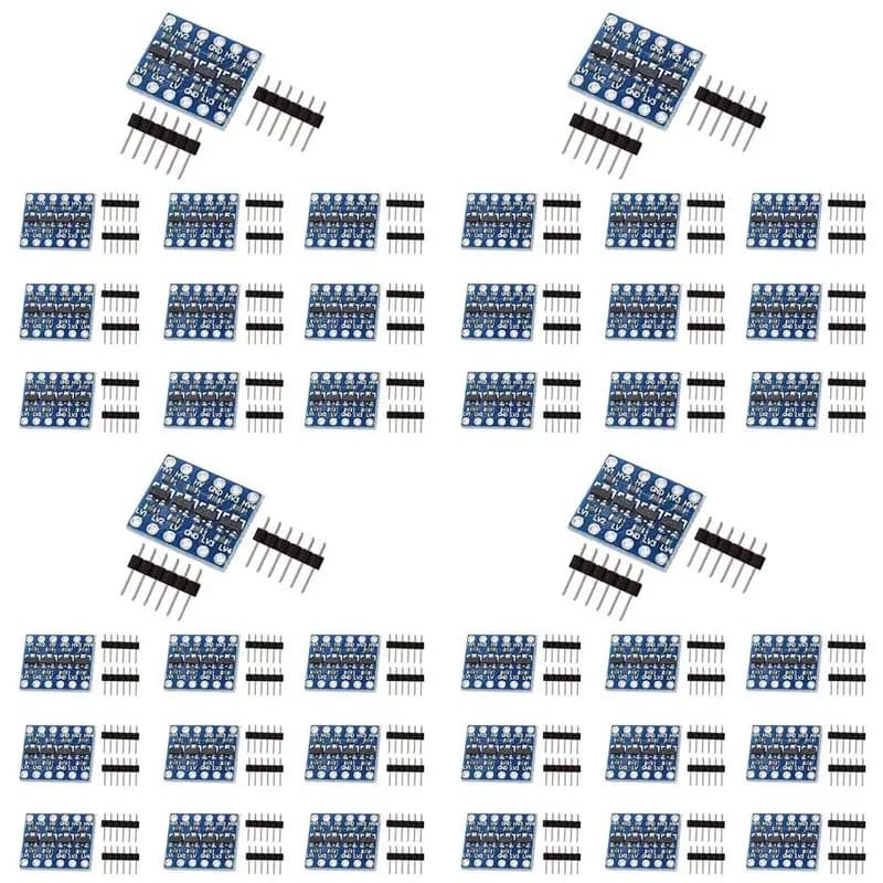 B03B-40Pcs 4 Channel IIC I2C Logic Level Converter Bi-Directional Module 3.3V To 5V Shifter For Arduino (Pack Of 40)