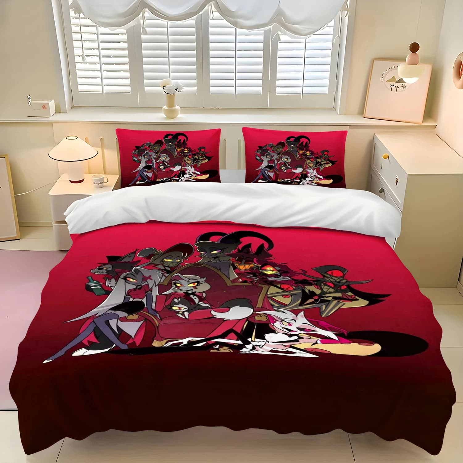 Hazbin Hotel Printed Duvet Cover for Kids Soft Breathable Bedding, Custom Made Home Decor for Baby Bedroom