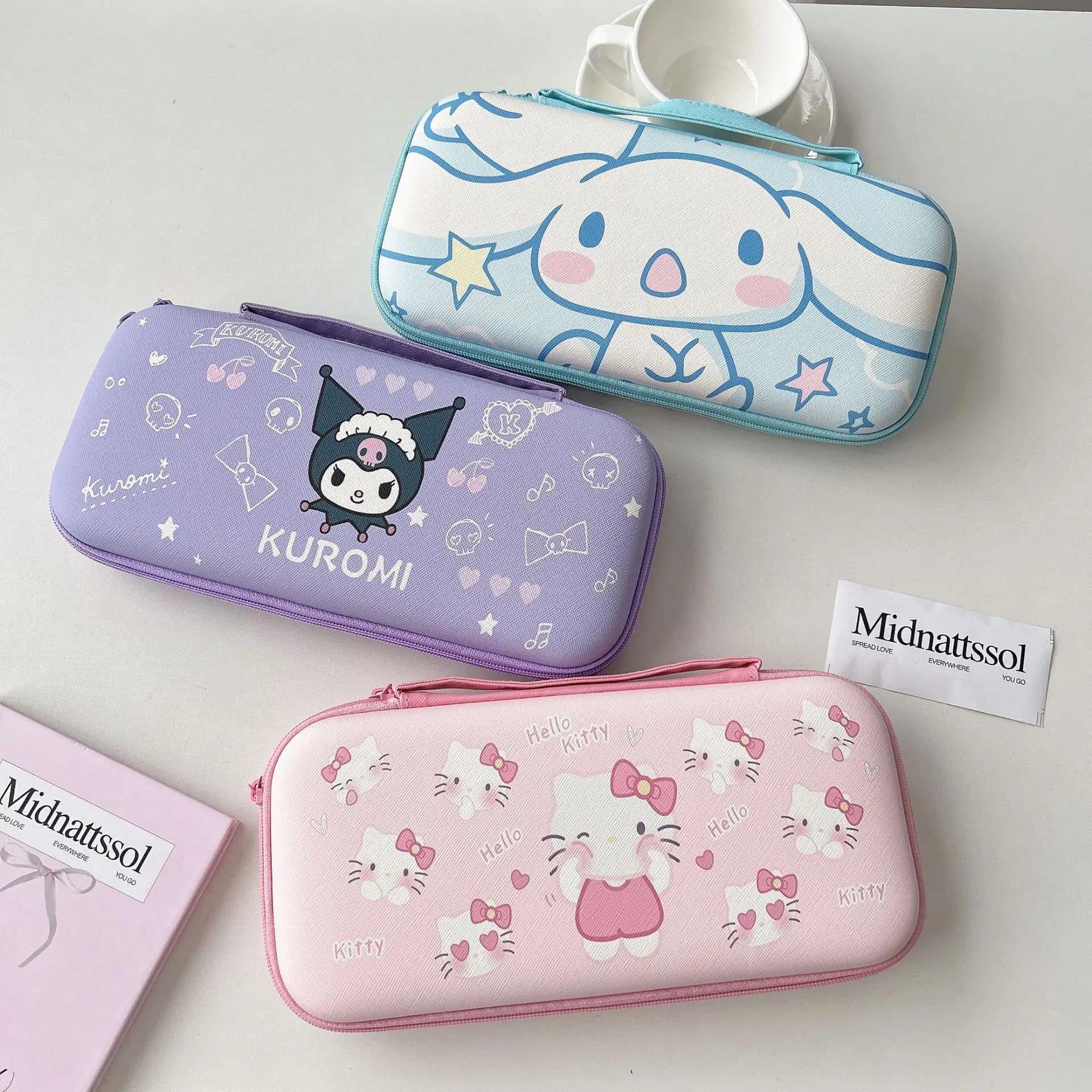 Borsa portaoggetti in pelle con design a cartone animato per Nintendo Switch 2 (NS2) con tracolla e custodia per console da gioco