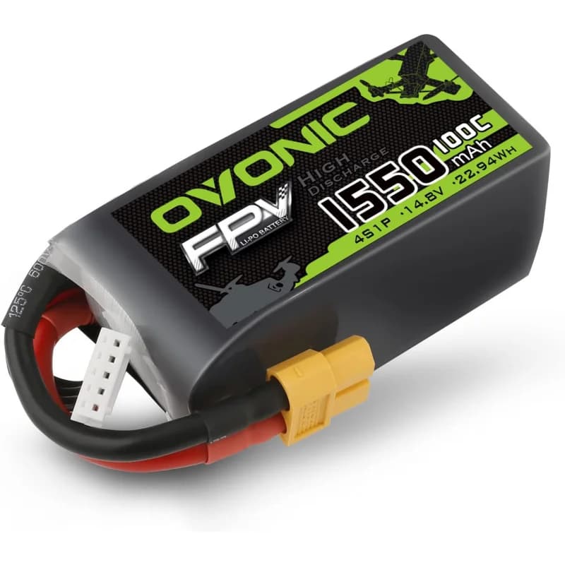 Lipo battery OVONIC 4s 100C 1550mAh 14,8V Lipo battery with XT60 connector for RC FPV Racing Drone