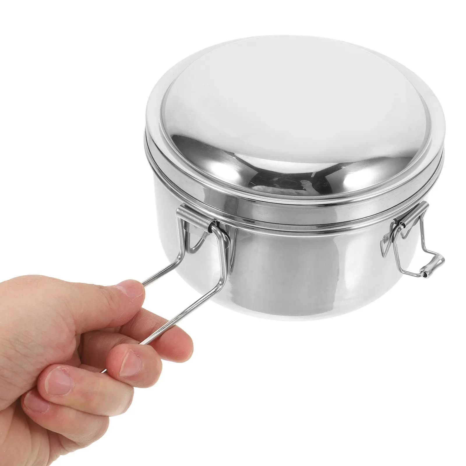 Set di 1 Contenitore per Alimenti in Acciaio Inox, Ermetico, Leggero e Portatile, Adatto per Ufficio e Studenti, Utilizzabile nel Microonde