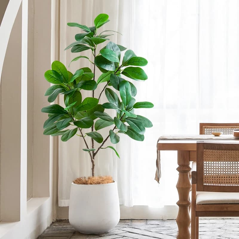 Artificial green plants Artificial floor trees for interior Bionic plants Decorative plants in pot Ficus Microcarpa Pot leaves