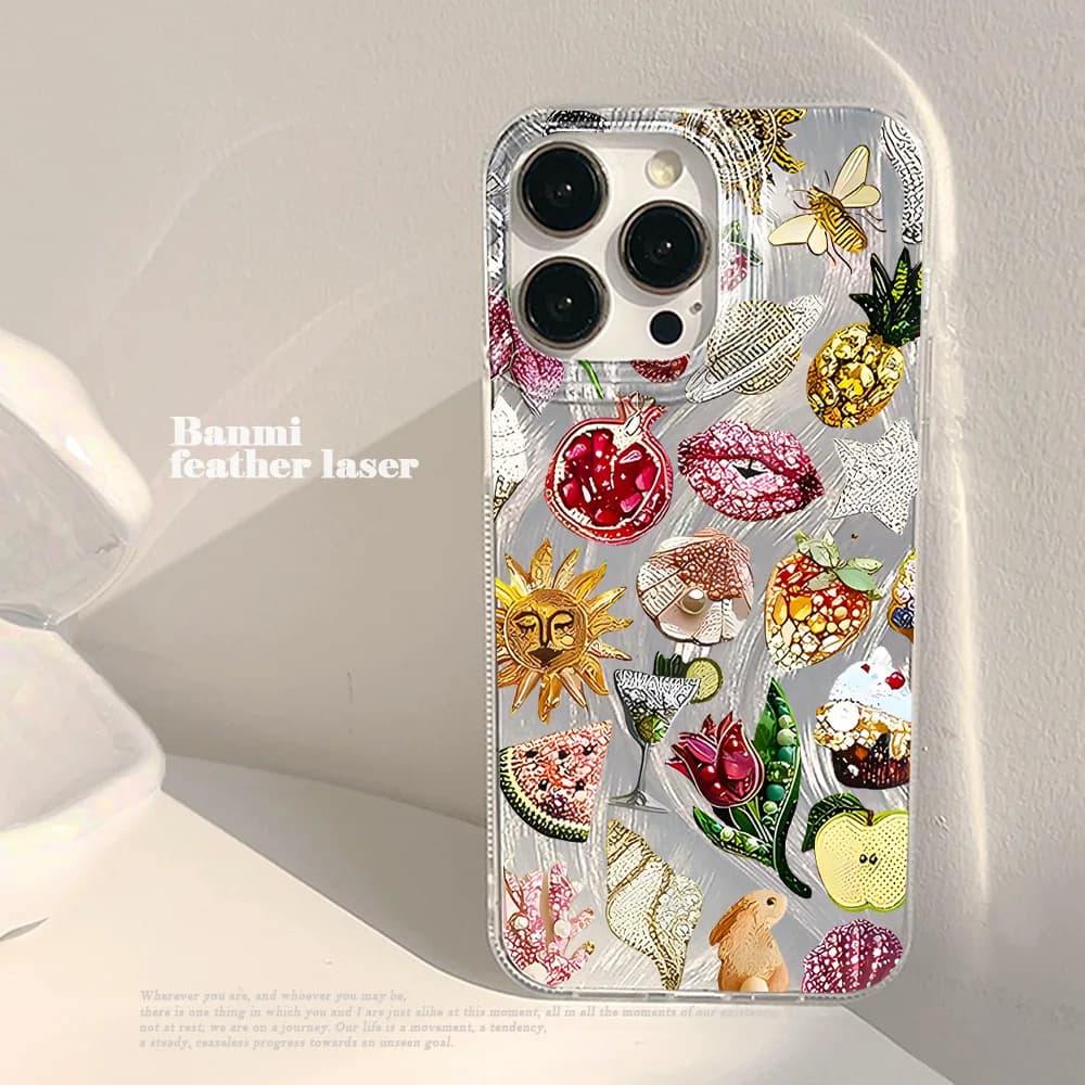 Luxury Retro Collage Silicone Phone Case For iPhone 17 16 15 14 13 12 11 Pro Max Plus Cases 7 8 XS XR 16e Shockproof Soft Cover