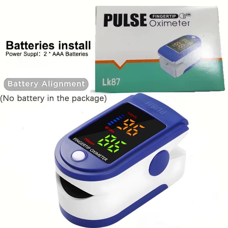 Blood Oxygen Pulse Oxymeter SpO2 saturation monitor with heart rate measurement Portable LED display