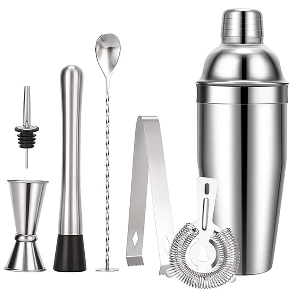 550/750ML Cocktail Shaker Bartender Mixer Kit 1-20 pz/set Set da Bar in acciaio inossidabile strumento per bevande con supporto per vino regalo di compleanno per feste