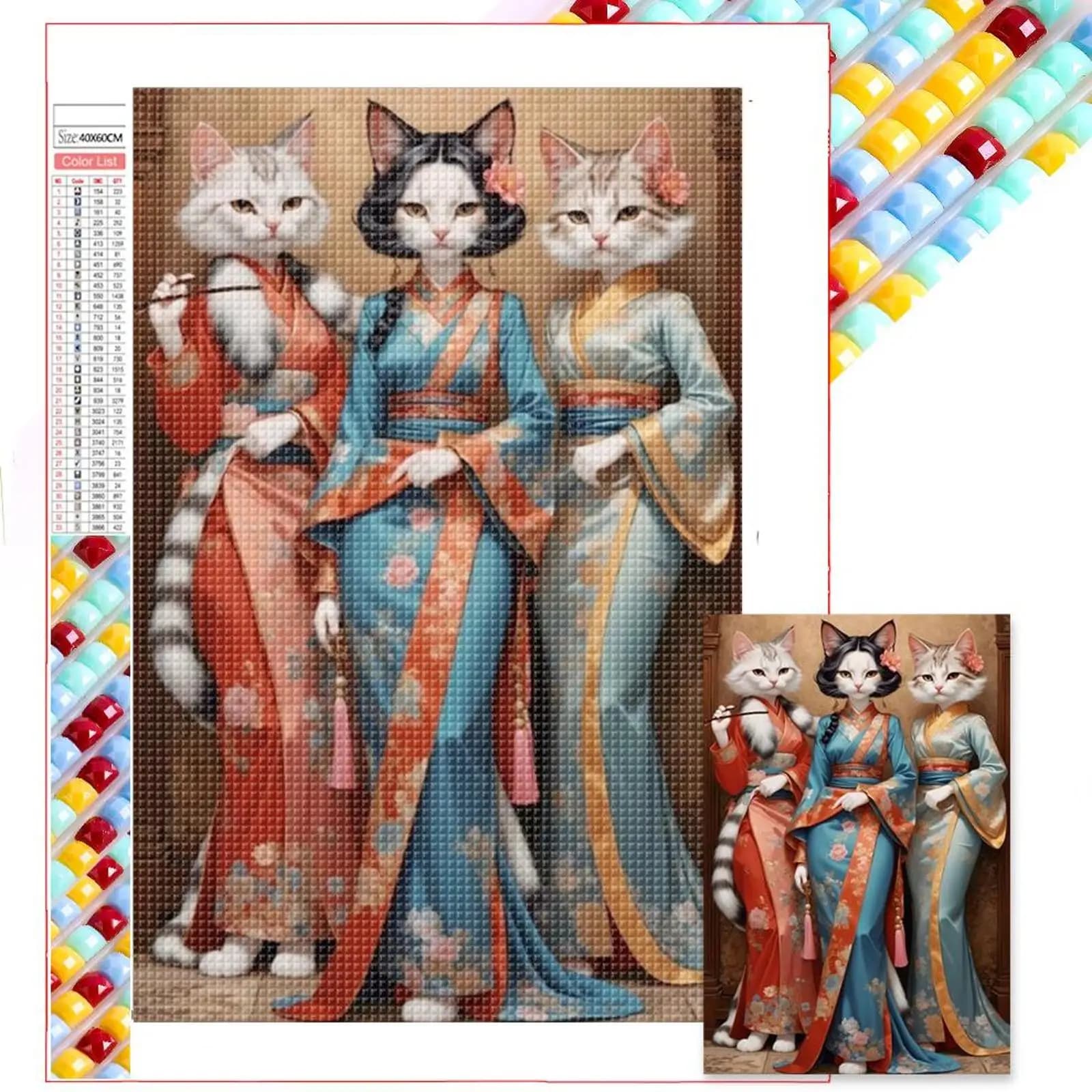 Kit Pittura Diamante 5D Fai da Te Completo con Diamanti Quadrati, Decorazione Murale per la Casa 45x65cm - Sorelle