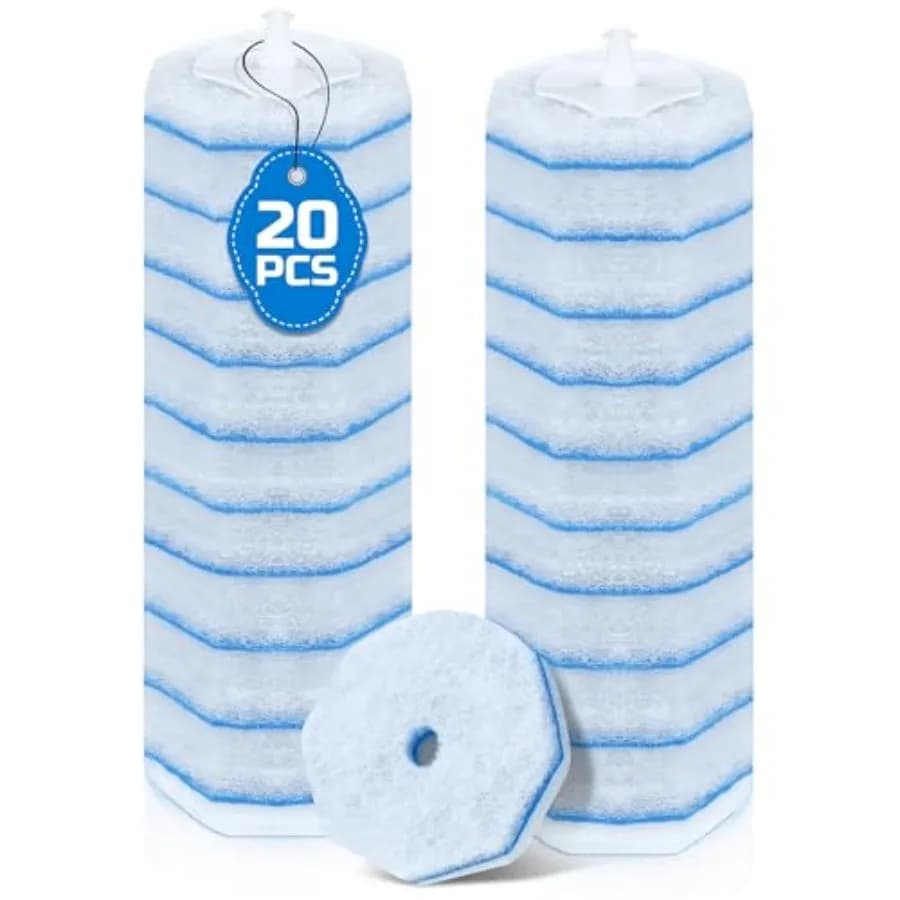 Disposable Toilet Brush Heads, PCS Toilet Wand Compatible with Clorox Toilet Wand Handles, Fiber Scrub Replacement Pads