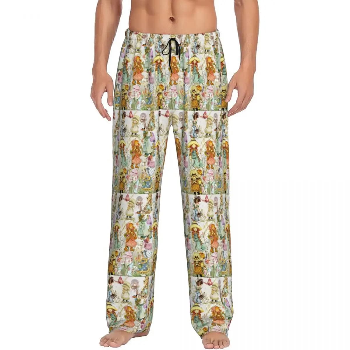 Pantaloni del pigiama personalizzati Sarah Kay Cartoon Indumenti da notte da uomo Cintura elastica Pittore per bambini Pantaloni da salotto per il sonno con tasche