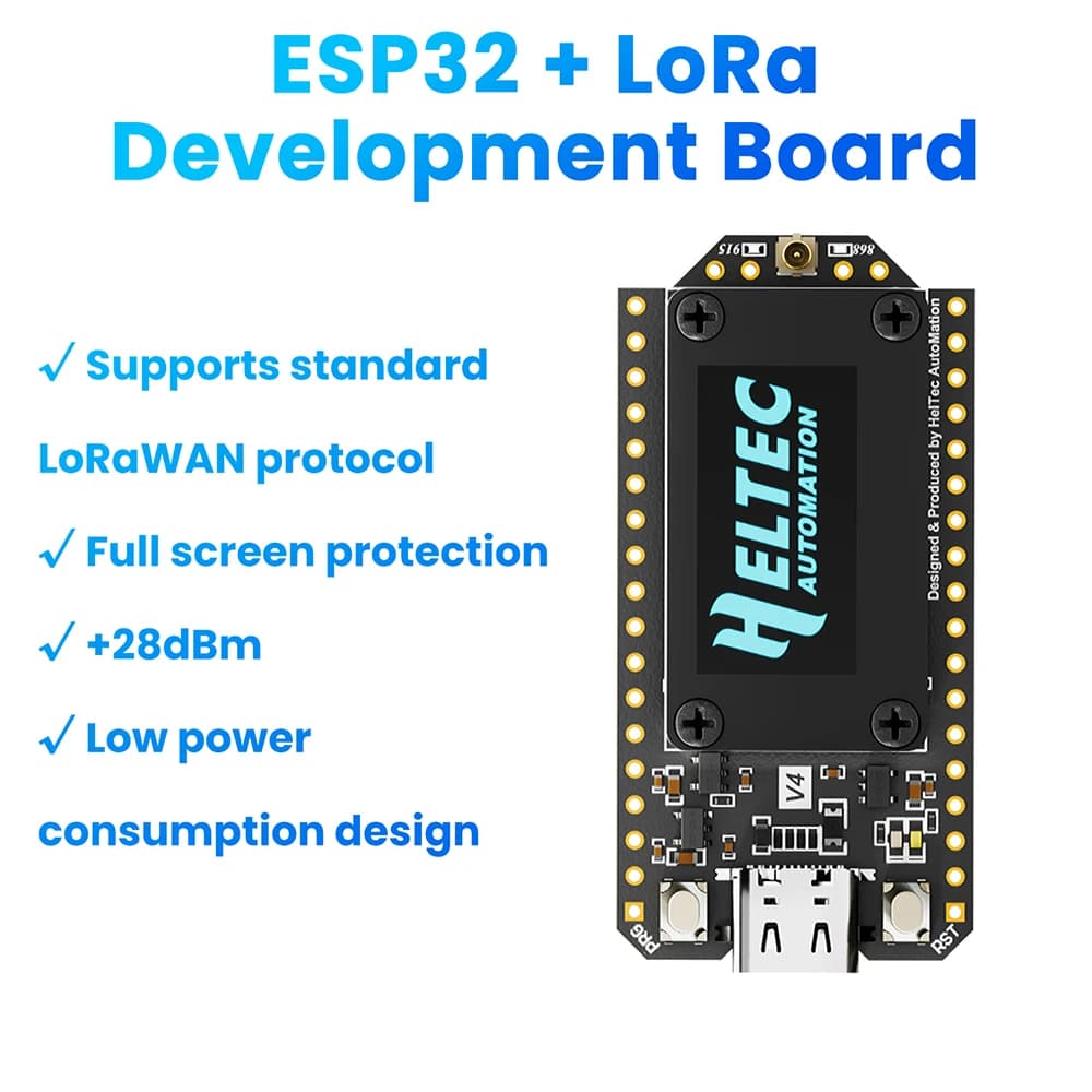 Nuovo Meshtastico Heltec V4 da 0,96 pollici OLED ad energia solare LoRa 32 Scheda di sviluppo GPS ESP32 SX1262 WiFi BLE a bassa potenza per Arduino IoT