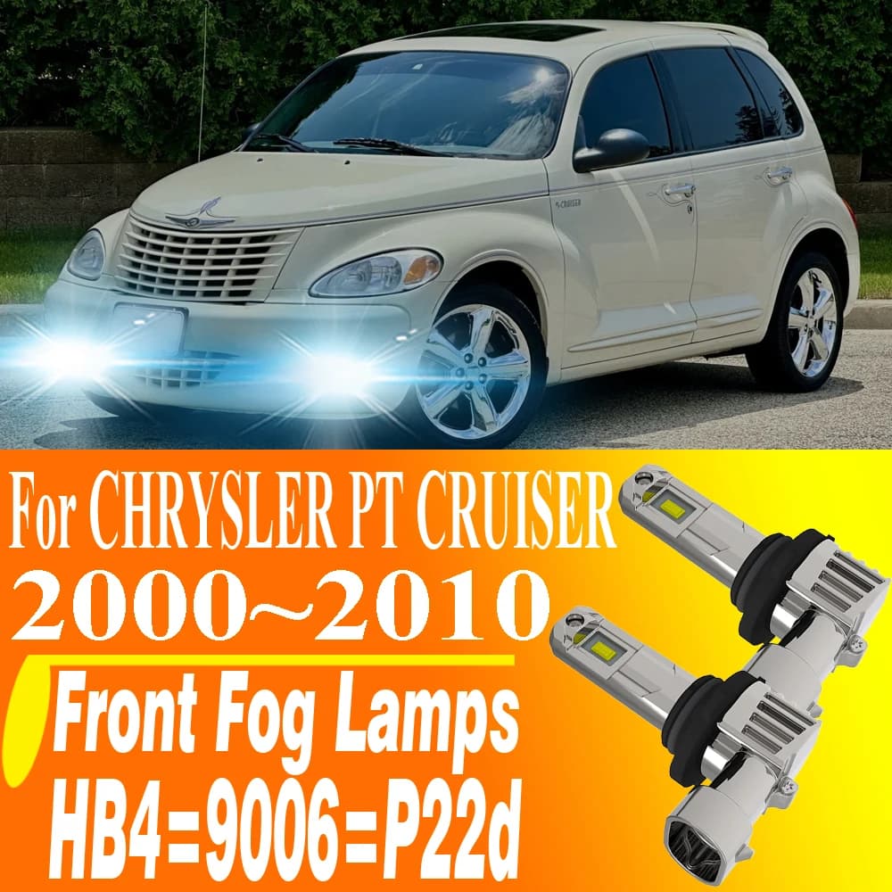 2pcs HB4 9006 P22d Led Canbus Front Fog Light Driving Running Lamp Car Headlight Diode Bulb For CHRYSLER PT CRUISER 2000~2010