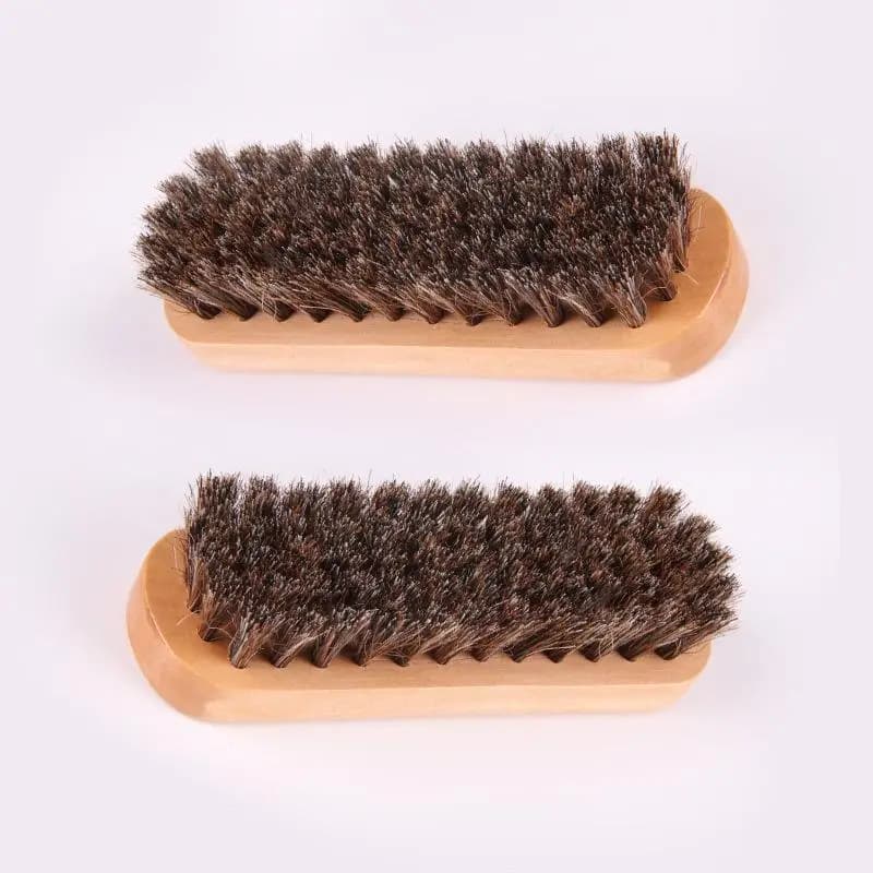 1/3 Pezzi Spazzola in legno con setole di crine di cavallo per lucidatura e pulizia dettagli cruscotto, spazzola per la cura e la pulizia di scarpe in pelle
