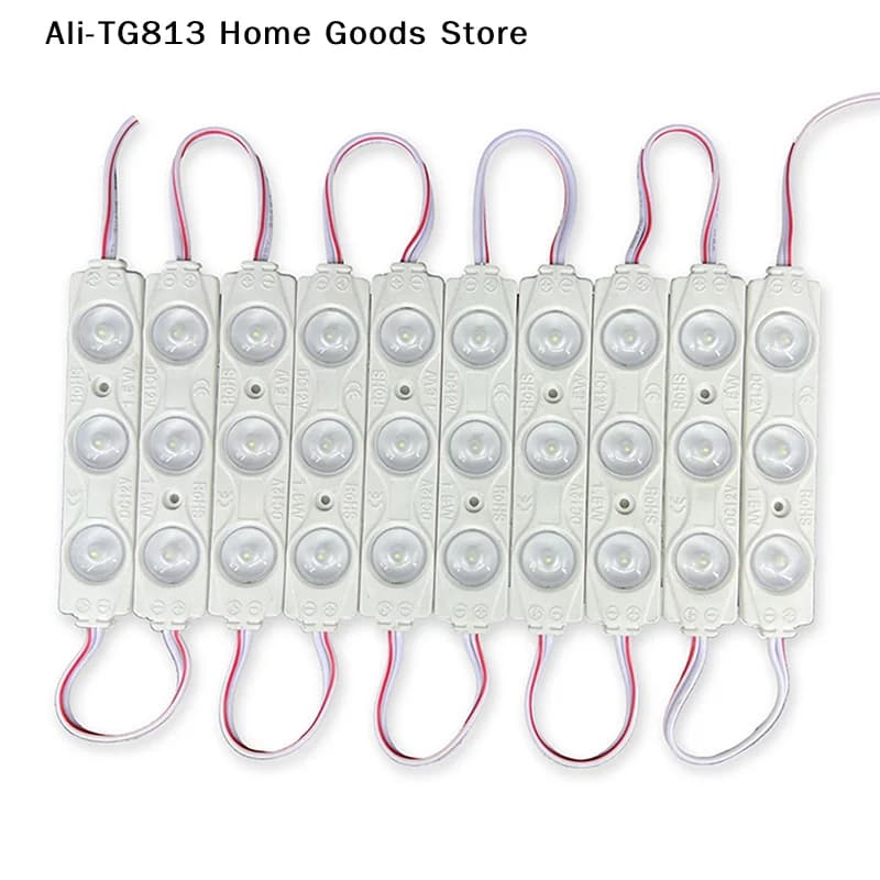 [TG813]20pcs DC12V SMD 3 LED Module Injection Waterproof IP67 Decorative 2835 Hard Strip Bar Light Lamp White Red Green Blue