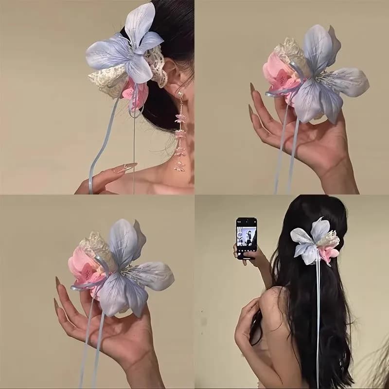Fermaglio per capelli fiore super fata Ragazza Nuovi accessori per capelli con clip a becco d'anatra dolce coreano