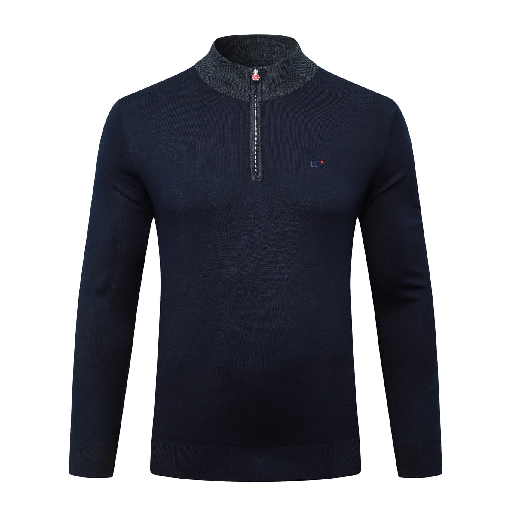 OECHSLI Sweater Wool men's 2025 Autumn Winter new warm zipper elasticity knitting Long sleeves stand collar big size M-5XL