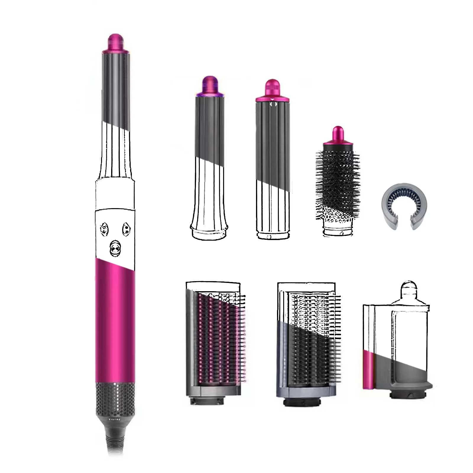 New multifunctional tool to curl hair, completely automatic, with negative ions, does not damage hair.
