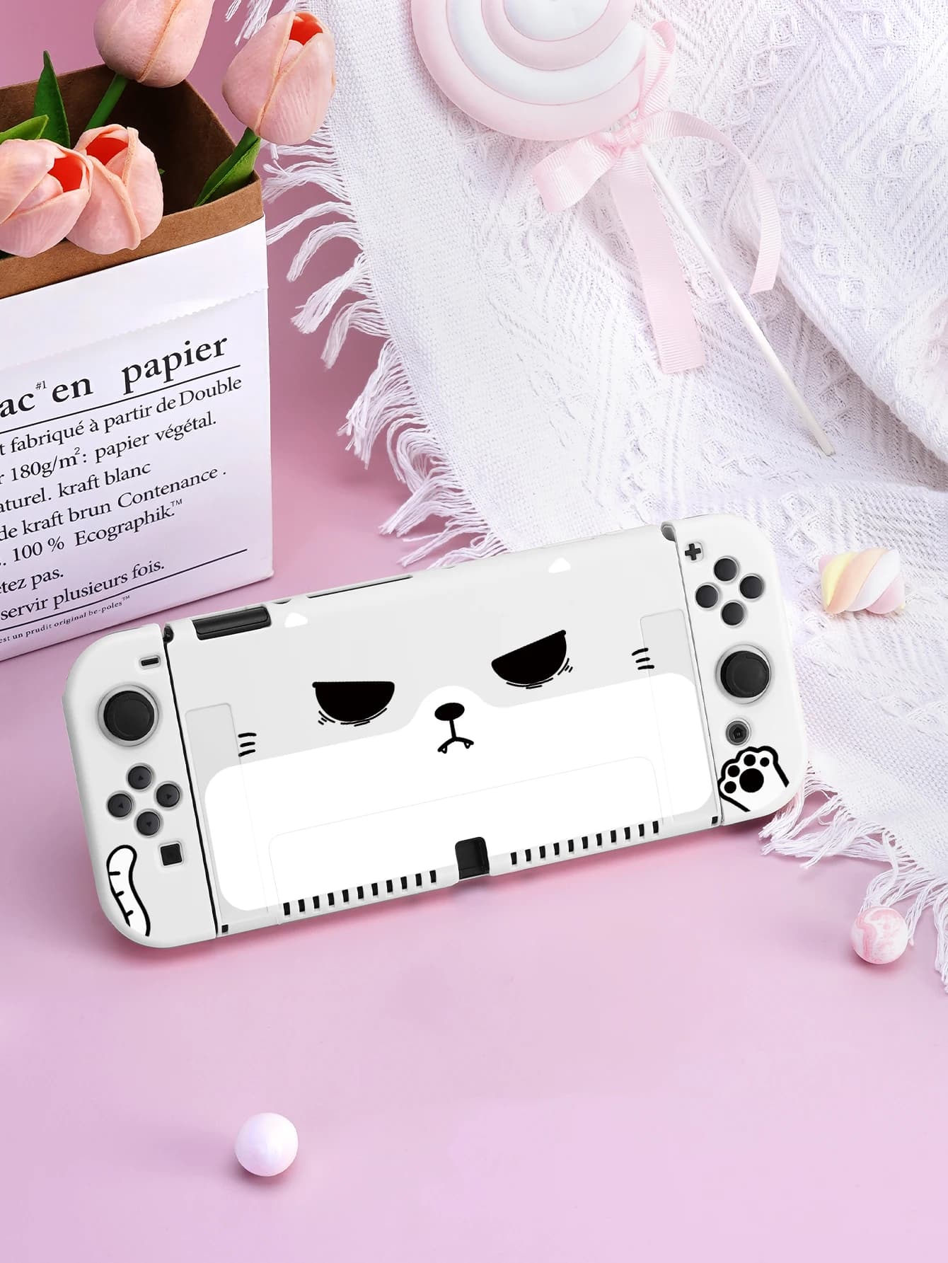Custodia protettiva per espressione per Nintendo Switch OLED, accessori per giochi NS, guscio separabile portatile per NS Joycon, Cover per interruttore