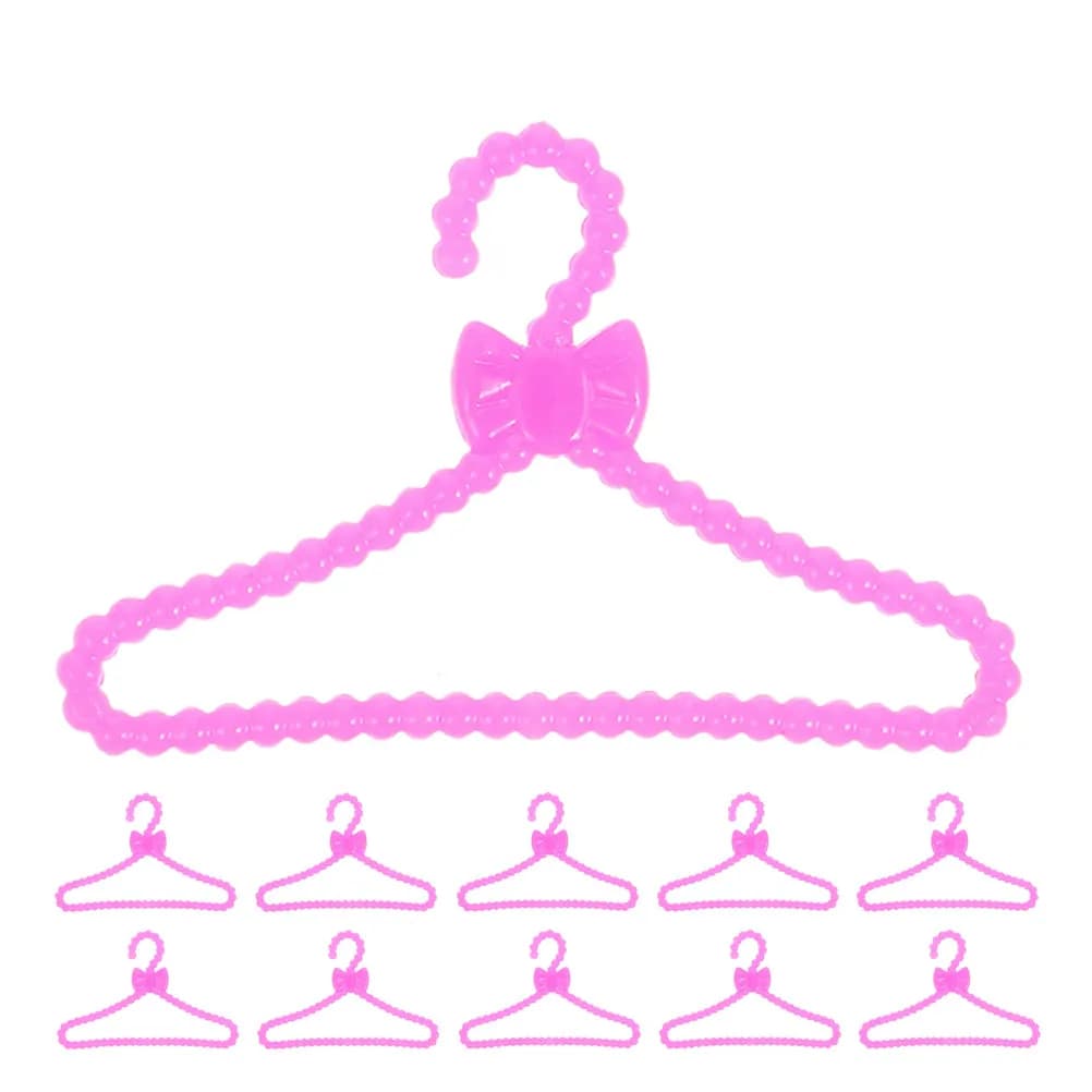 50Pcs Elegant Butterfly Bowknot Mini Hangers for Dollhouse Clothes Storage Versatile Miniature Apparel Hangers Dollhouse