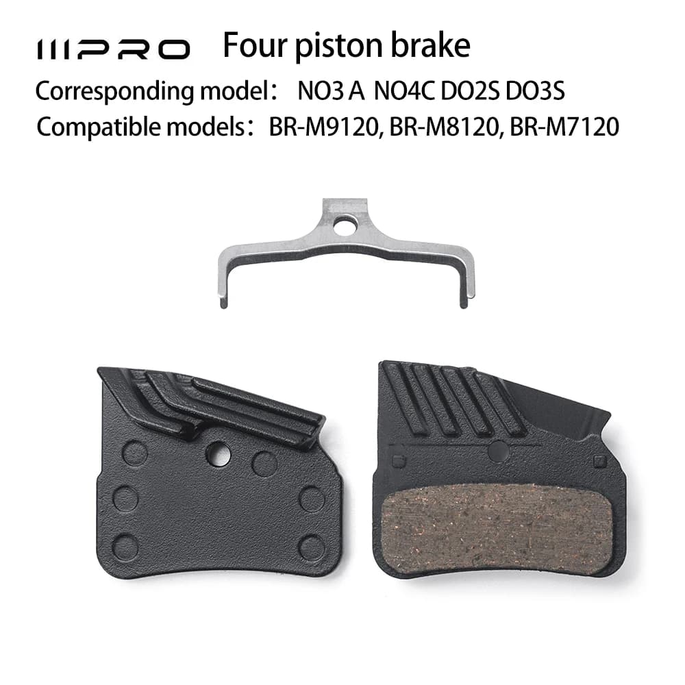 IIIPRO Disco Pastiglie freno per bicicletta a 4 pistoni Freni base in rame ceramico per XTR DEORE XT M9120 M8120 M7120