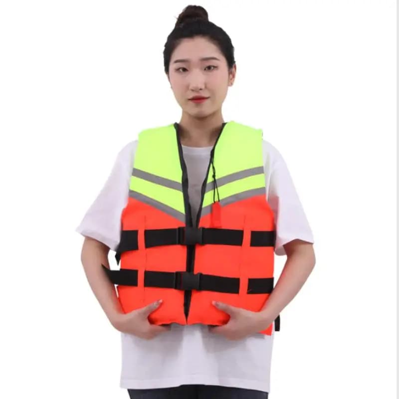 Giubbotto di salvataggio per nuoto in tessuto Oxford in nylon Gilet di sicurezza per sport acquatici per bambini adulti Panno di sicurezza per nuoto all'aperto in barca da kayak