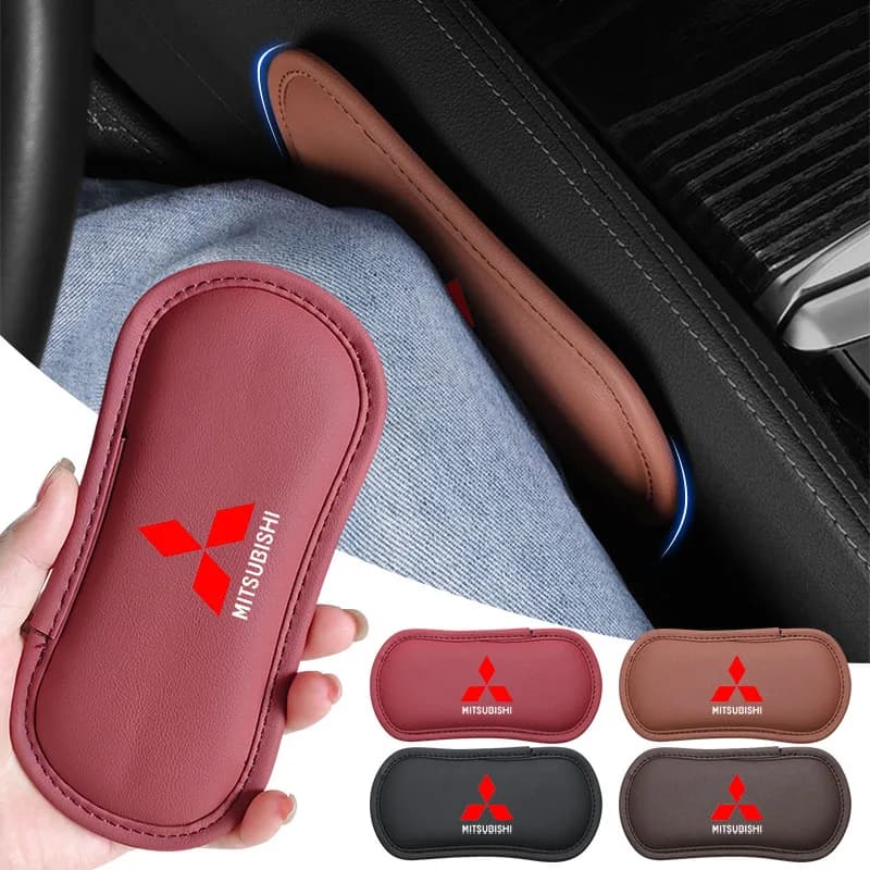 Car Interior Leg Knee Rest Pads Leather Cushion Car Styling for Mitsubishi Outlander L200 EX Lancer 9 10 Pajero Center Hub Cap