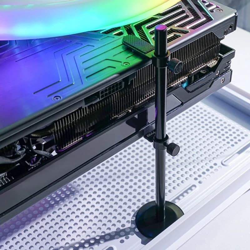 Supporto video per schede grafiche in alluminio leggero, supporto GPU, staffa per case PC desktop, supporto per scheda video con raffreddamento, accessori F19E