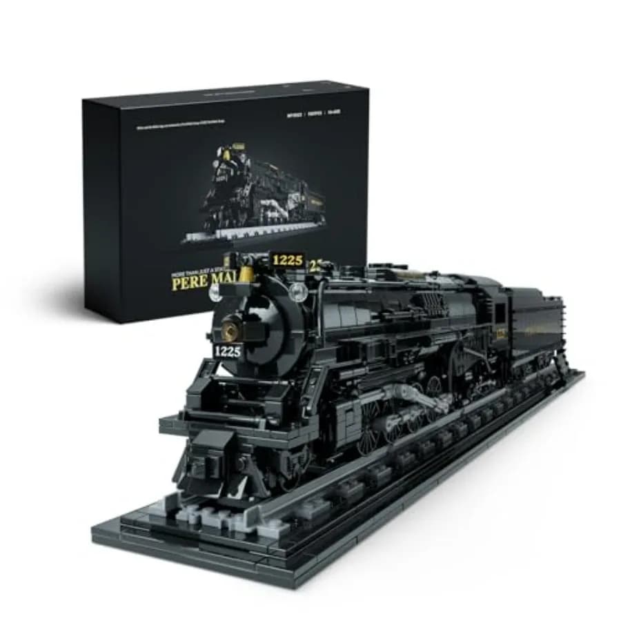 Nifeliz 1225 Set di Costruzione Locomotiva, Modellino Classico di Treno a Vapore per Collezionisti Adulti, Esposizione e Regalo, 1593 Pezzi NF103