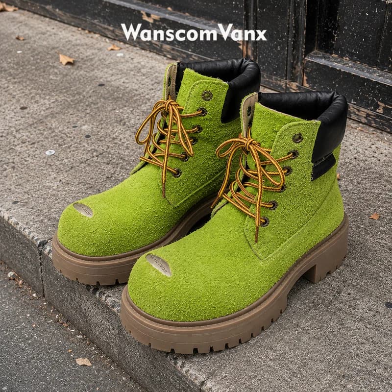 High Neutral Anti Slip Wear Resistant Suede Outdoor Hiking Boots for Young People Motorcycle Fashion Leisure High Top Boots