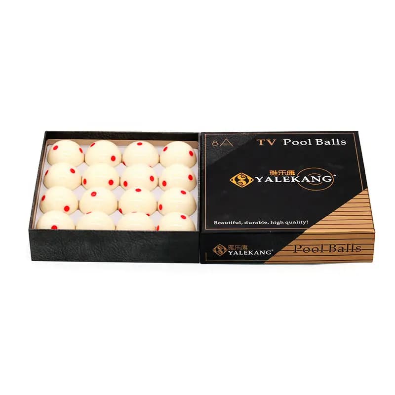 Stecca da biliardo in resina premium YALEKANG 8A grado sei punti rossi 2-1/4 pollici 57,2 mm 16 pezzi/scatola