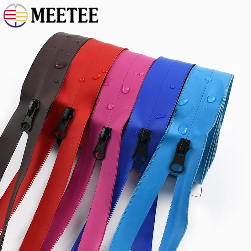 2-10M 5 # Cerniera in nylon impermeabile con cursore con cerniera inversa Borse per vestiti Cerniere in plastica Kit di riparazione per tende Accessorio per cucito fai-da-te