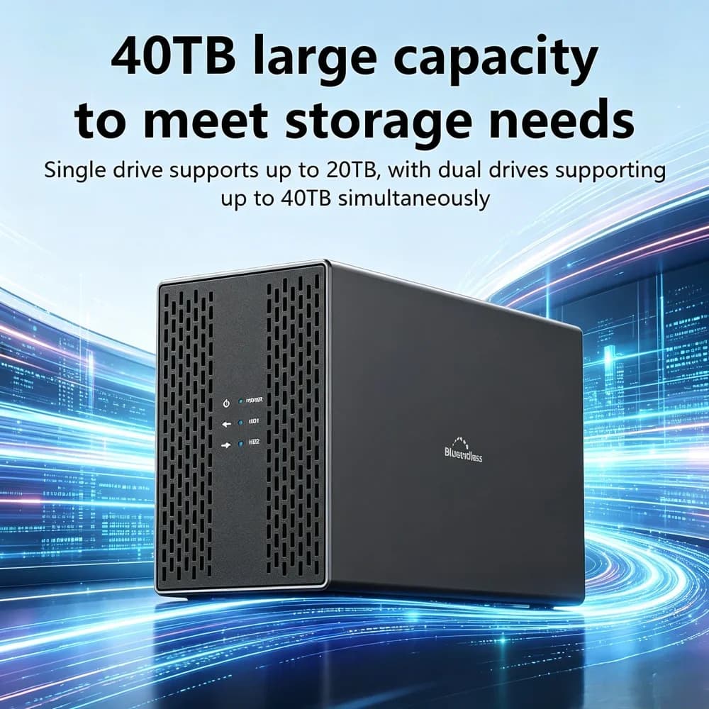 Box esterno per HDD SATA da 3,5 pollici, custodia per disco rigido USB 3.0 Type-C, dissipazione efficiente del calore per archiviazione desktop