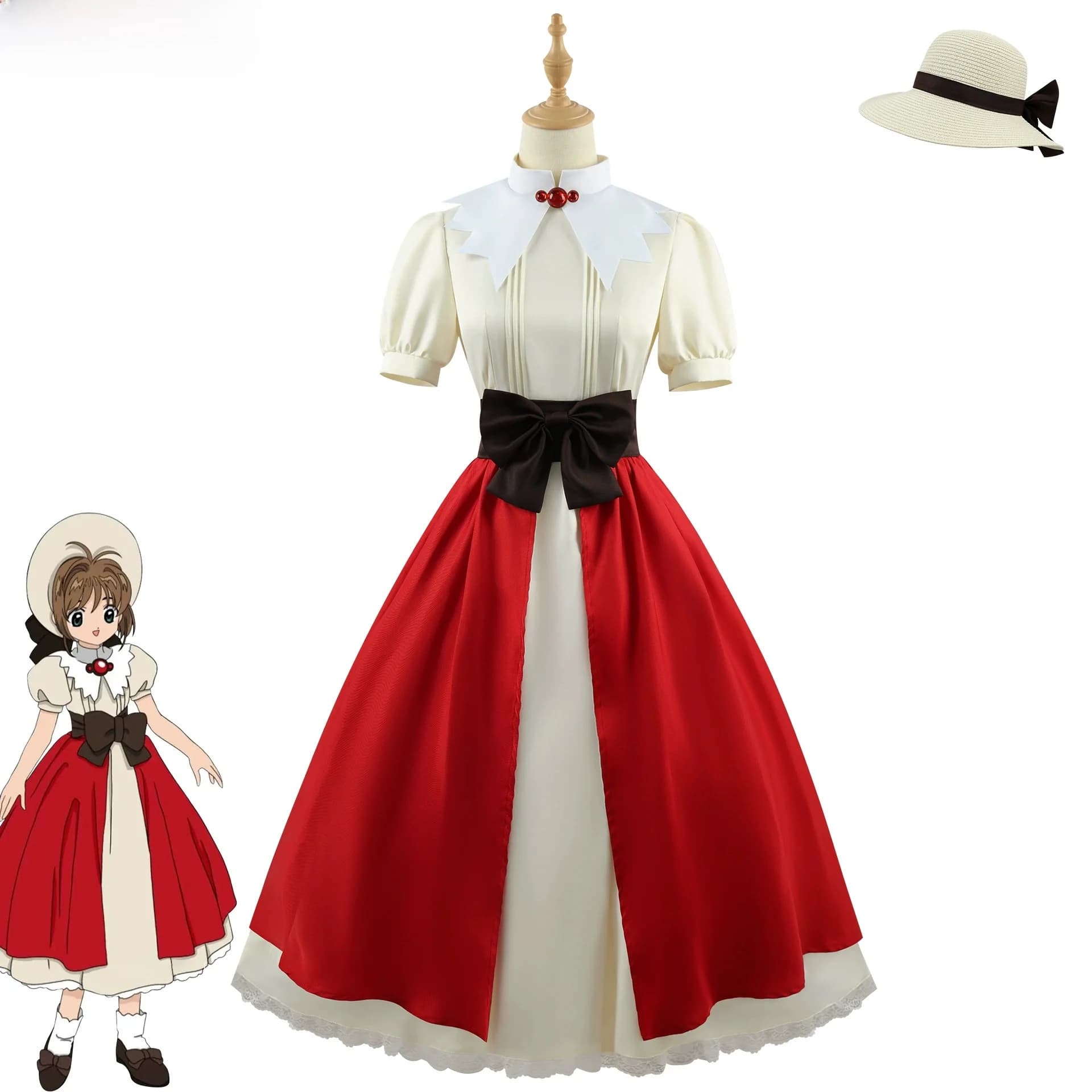 Costume Cosplay Trasformabile di Halloween Piccola Casa di Legno Sakura, Regalo per Nonno, Abbigliamento per Spettacoli, Gonna in Fibra di Poliestere