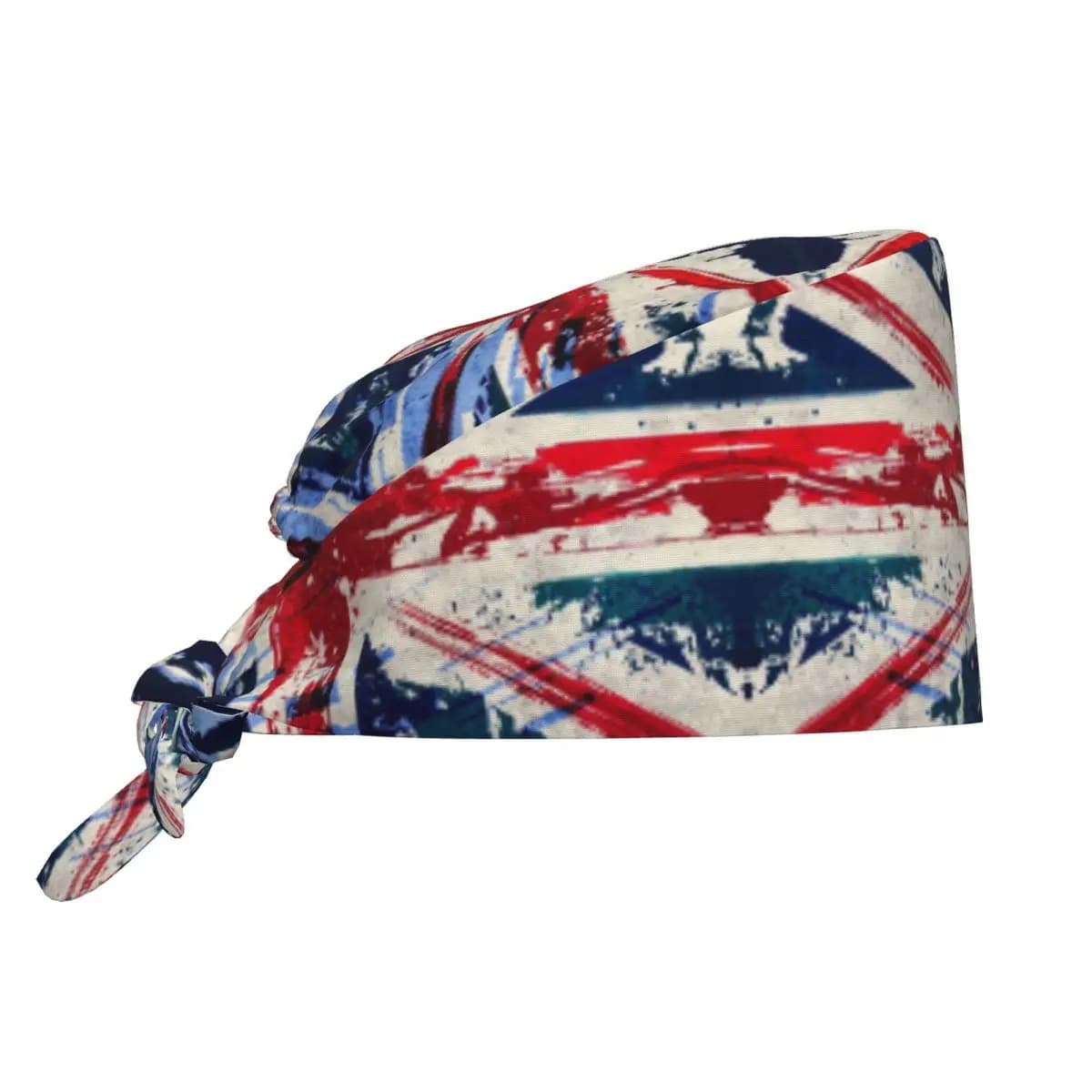 Cappello da lavoro regolabile con bandiera britannica Donna Uomo Union Jack Regno Unito Regno Unito Cappello chirurgico orgoglioso Scrub Berretto da chirurgo medico infermieristico
