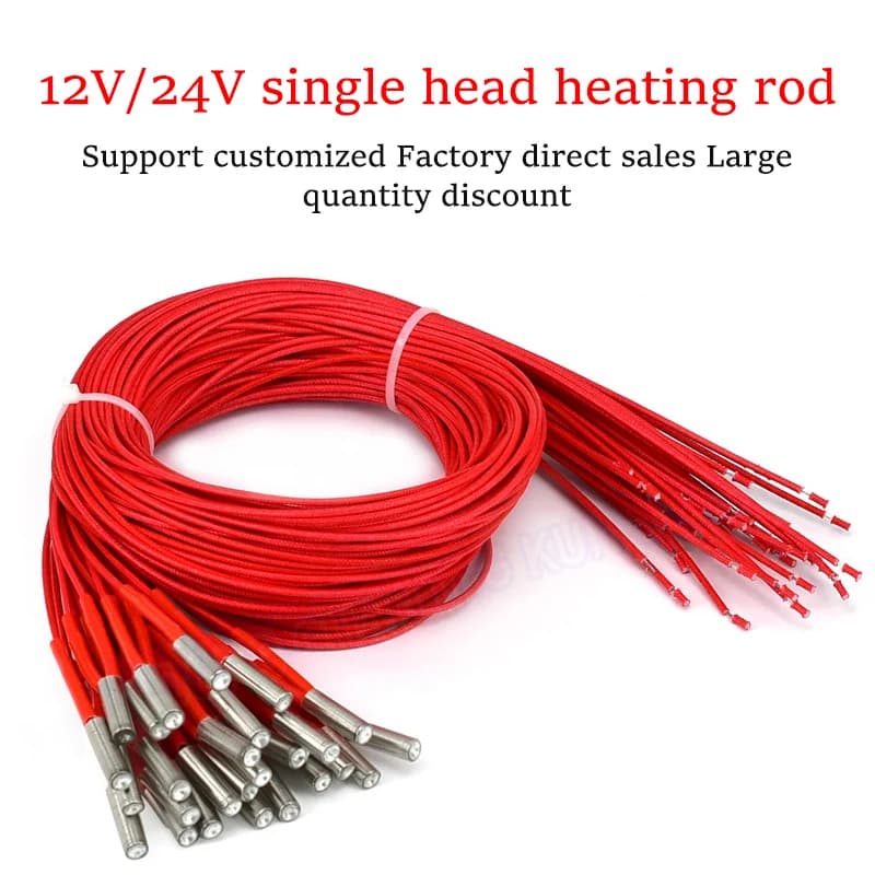 Heater cartridge heating tube 12v/24 6*15 6*20 6*30 Single-ended heating rod for 3D printer accessories
