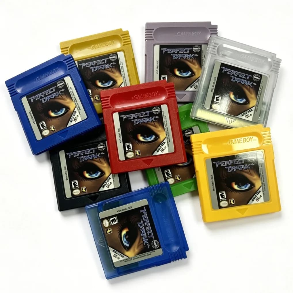 Rewritable USA Version GBC Game Cartridge Perfect Dark 9 Colors Shells with Battery Video Game Console Card