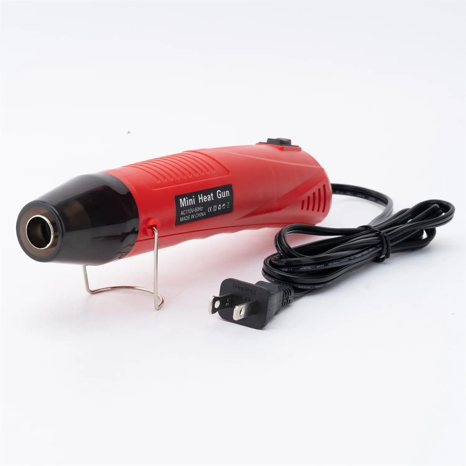 Soffiatore ad aria calda 220V 350W, mini pistola termica regolabile con alimentazione a corrente per piccoli componenti e altri usi industriali.